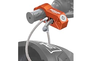 SKYJDM Motorcycle Locks, Brake Lock & Helmet Lock Anti-Theft Grip Lock Combo for All Motorcycle Bike ATV Scooter with Handlebar Diameters Within 1.3-1.5 Inches (Orange)