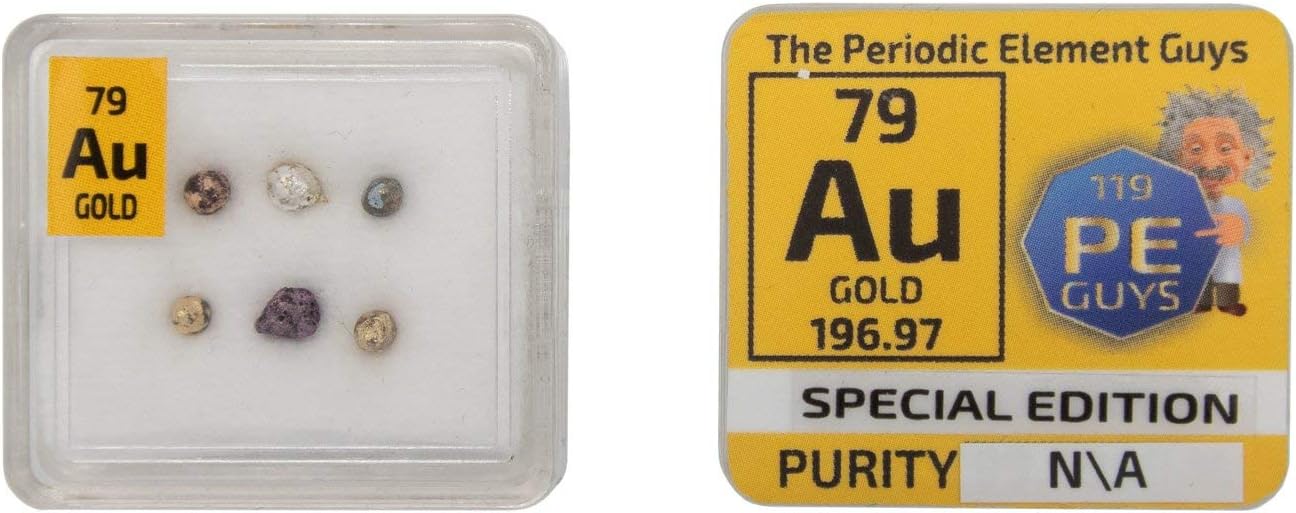 Gold Metal PelletsBead Rose Yellow Purple Blue White Green Gold In PEGUYS Element Tile