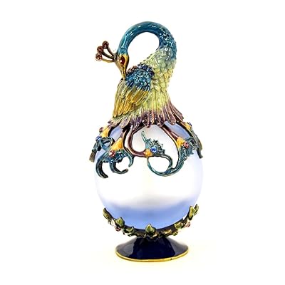 Vintage Peacock Blue Frosted Glass Perfume Bottle Jamaica Ubuy