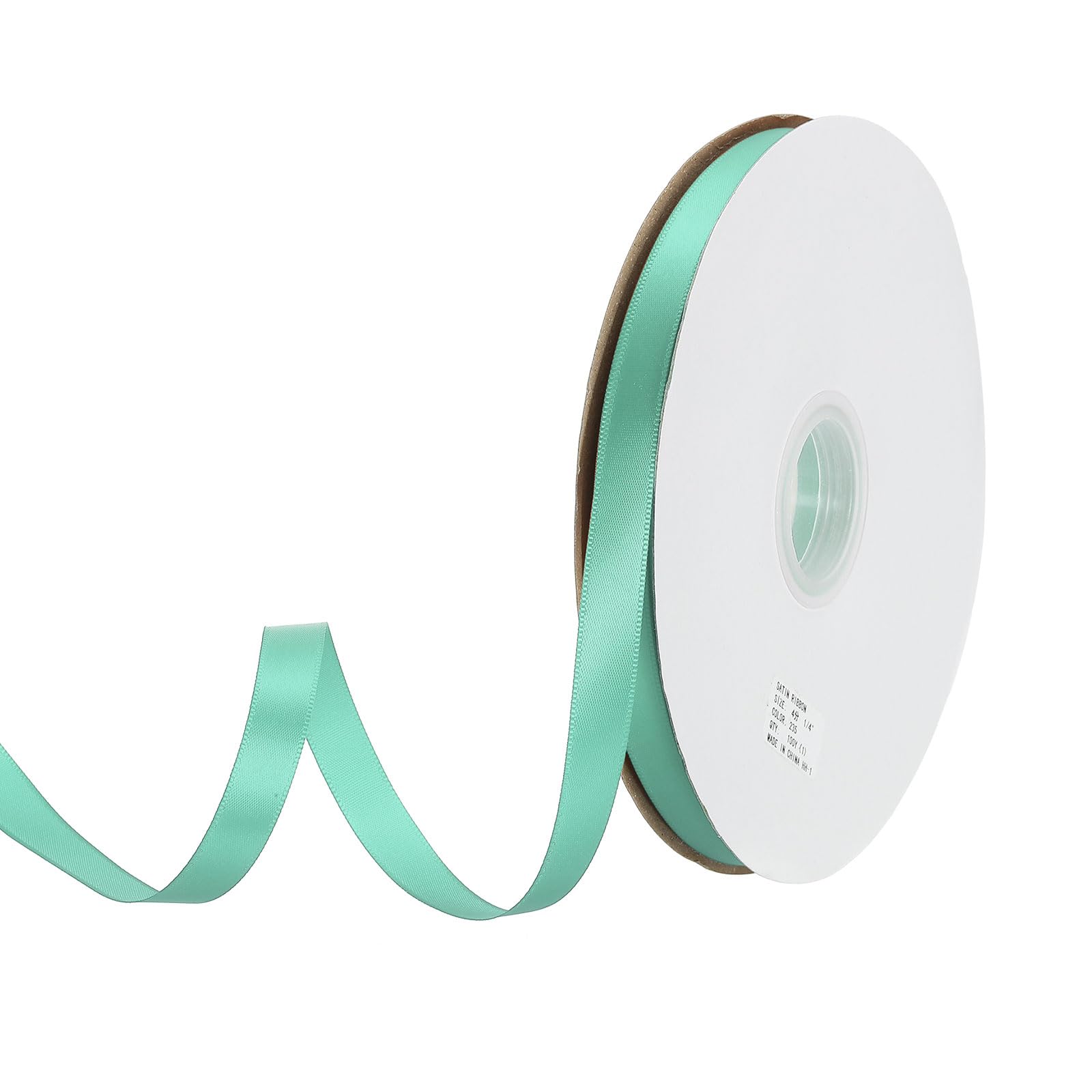 PATIKIL 1/2" x100Yard Polyester Satin Ribbon, Single Faced Grosgrain Ribbon Solid Fabric Ribbon for Crafts Wedding Party Gift Wrapping, Mint Green