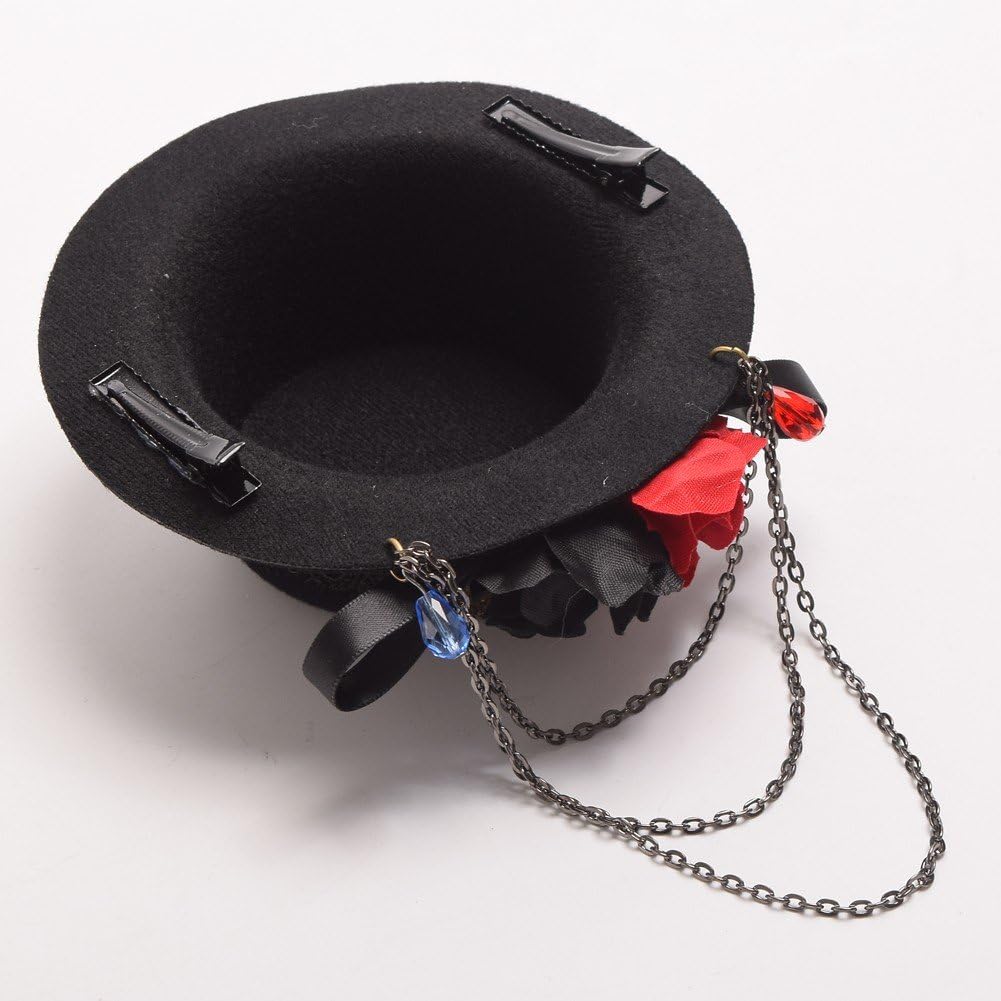 GRACEART Steampunk Mini Top Hat Headwear Small Victorian Halloween Headdress Accessory - Image 5