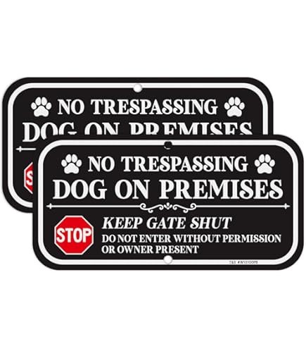 GicnKeuz Dogs In Yard Please Close The Gate Panneau En Aluminium