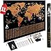 Scratch off Map of the World XL Poster - US States outlined - Extra Large size 33