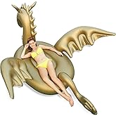 Giant Inflatable 103" Golden Dragon Pool Float - Luxy Float