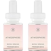 Pura & Becki Owens Home Scent Refill - Smart Home Air Diffuser - Up to 120-Hours of Luxury Fragrance per Refill - Home Essential - Clean & Safe Diffuser Fragrance - 2 Pack, Atmosphere