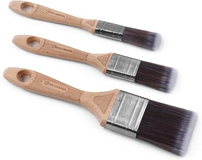 Paint Brush Set 20 30 50mm Professional Flat Synthetic Detail Wall