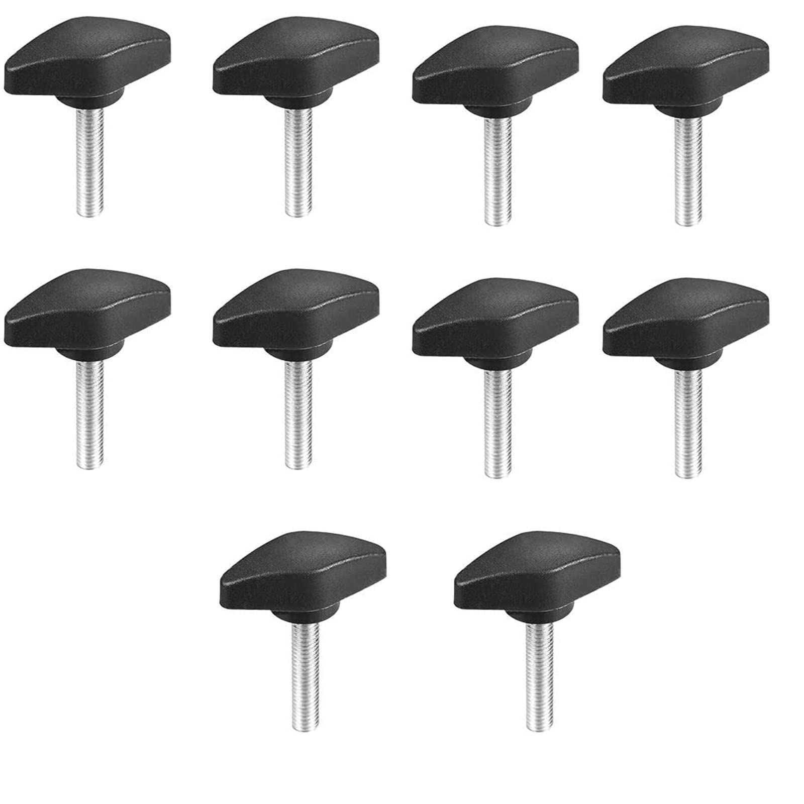 TA-VIGOR 10Pcs Handle Knobs Clamping T-Shape, Handle Gripandles Screw Knob M6 x 30mm for Machine Tools
