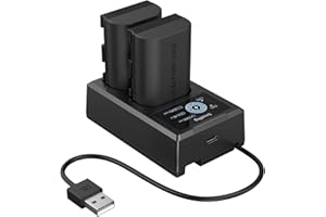 SMALLRIG Camera Battery Charger Set for Canon LP-E6P, 2520mAh Battery with Dual-Slot Fast Charging, LCD Display for Canon EOS