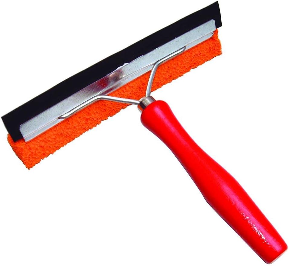 Carpoint 1729925 22 CM Window Glass Cleaner, Red, 210mm breit kurzer Holzgriff