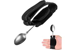 JDVBDNK Universal Cuff Utensil Adjustable Holder Strap for Hand Grip, Adaptive Cutlery Cuff Straps Spoon Fork Holder Strip for Parkinson and Individuals Weak Grip Adaptive Equipment