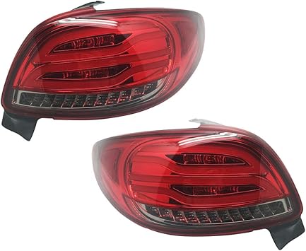 Amazon Com Letaosk 2pcs Red Lens Tail Lights Rear Running Brake Turn Signal Lamp Fit For Peugeot 206 1998 2010 Automotive