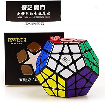 D ETERNAL QiYi QiHeng Megaminx Speed Cube Pentagon Magic Rubik Puzzle Cube Game Toy ,BlackBase