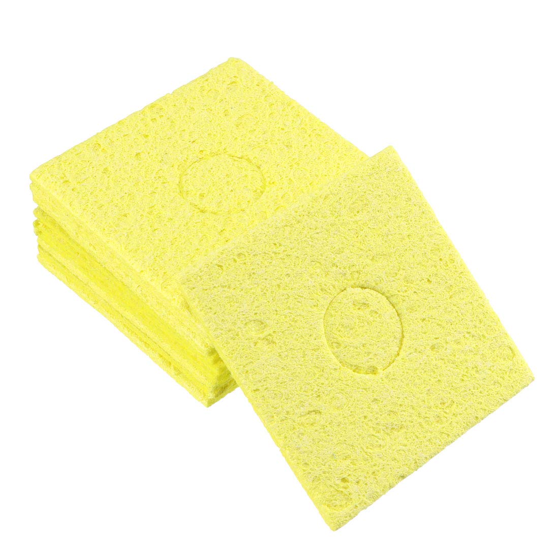 sourcing map Soldering Sponge 55x55x2.5mm for Iron Tips Cleaner, Square Yellow 10pcs