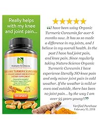 Orgánico Extracto de Cúrcuma Curcumina con Bioperine y jengibre en polvo por Naturo Sciences (120 °Cápsulas) – Natural, Suplemento Dietético con mayor Biodisponibilidad y antioxidante y soporte de articulación, 1