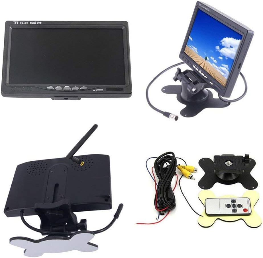 sistema di assistenza al parcheggio veicoli wireless telecamera di impermeabile per visione notturna con monitor HD da 7 pollici per rimorchio Telecamera di retromarcia e monitor wireless