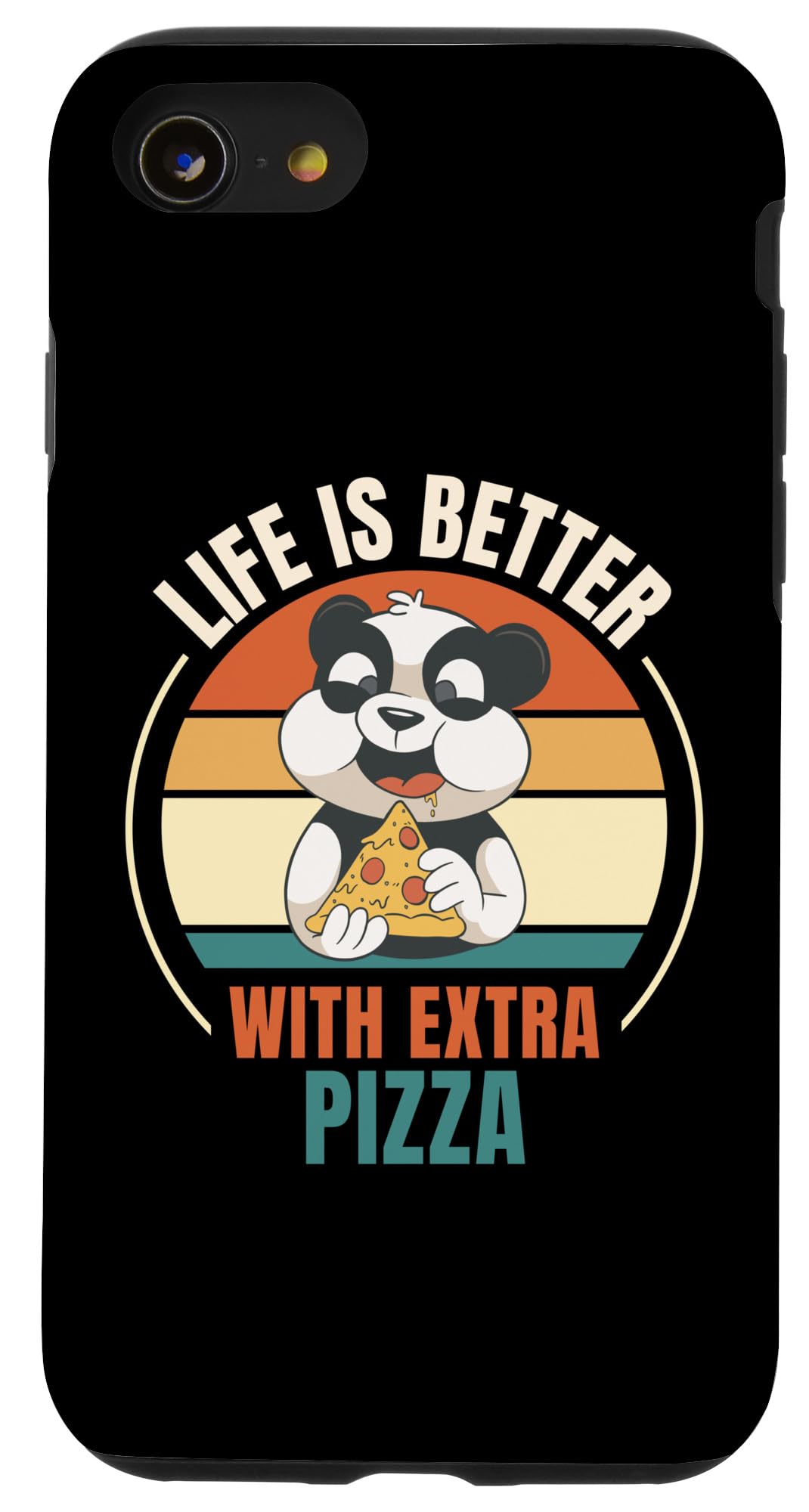 iPhone SE (2020) / 7 / 8 Retro Panda Pizza Life Is Better With Extra Pizza Case