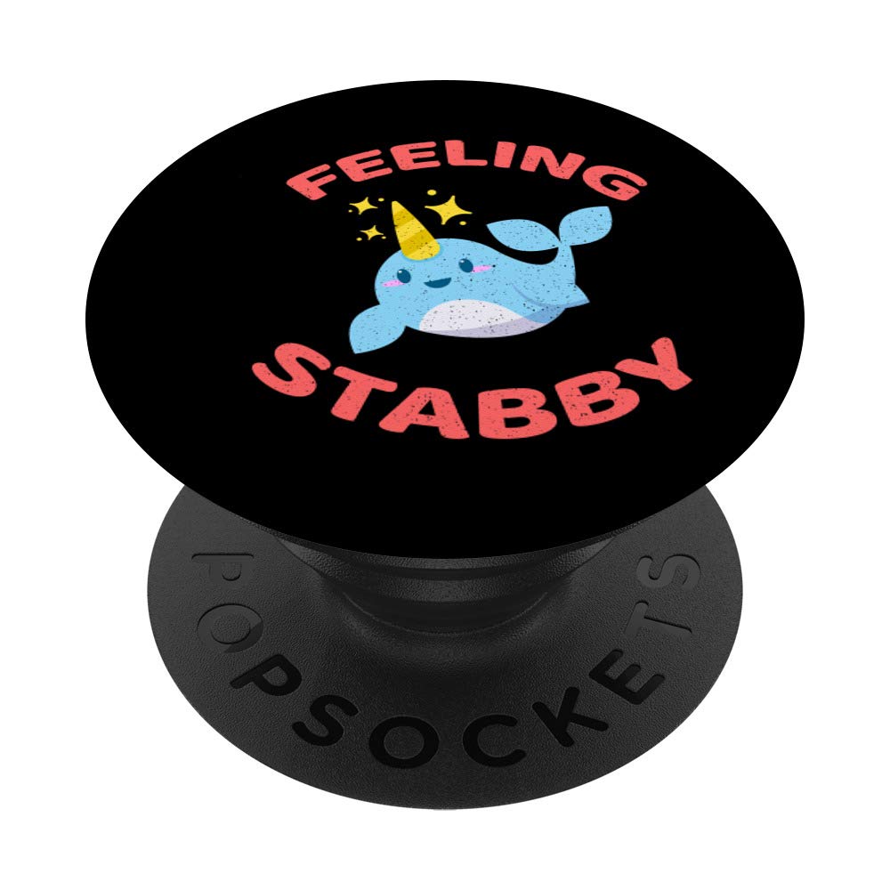 Funny Narwhal Feeling Stabby Unicorn Of The Sea Gift PopSockets PopGrip: Swappable Grip for Phones & Tablets