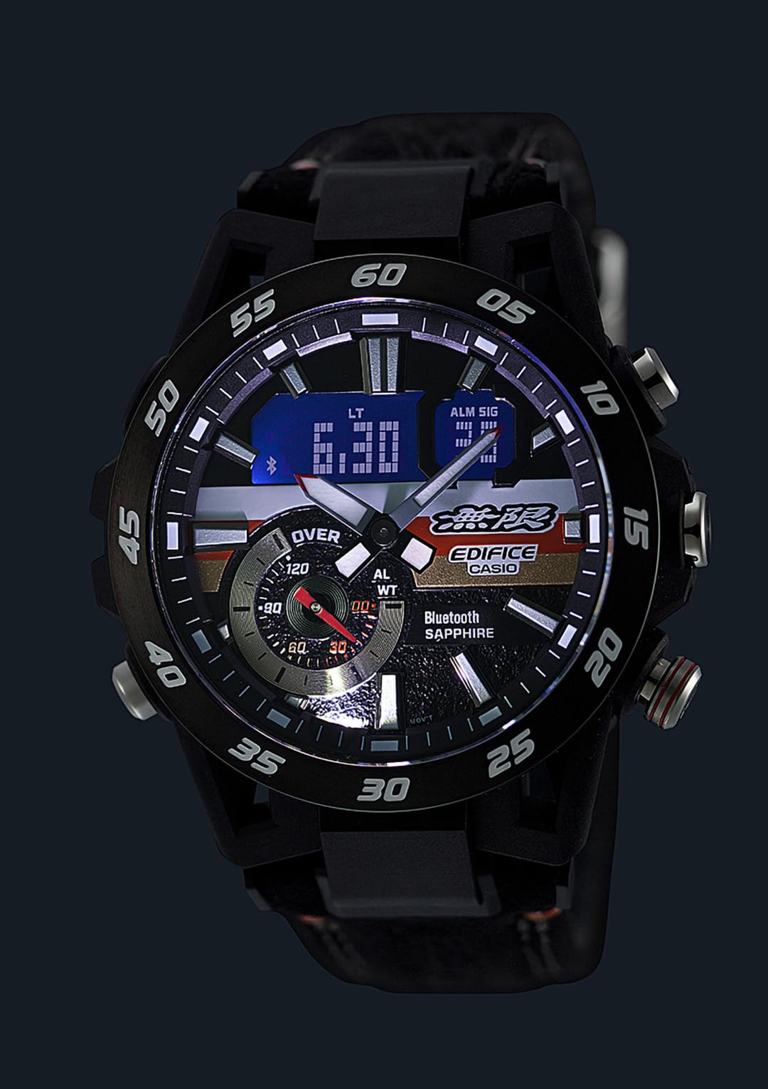 Casio Edifice ECB-40MU-1AJR Men's Wristwatch, MUGEN EDITION Bluetooth Included, Sapphire Glass, Black, Black