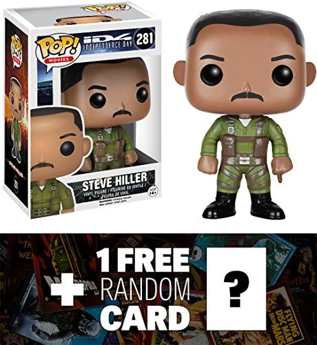 Steve Hiller: Funko POP! x Independence Day Vinyl Figure + 1 FREE Classic Sci-fi Movies Trading Card Bundle [78096]