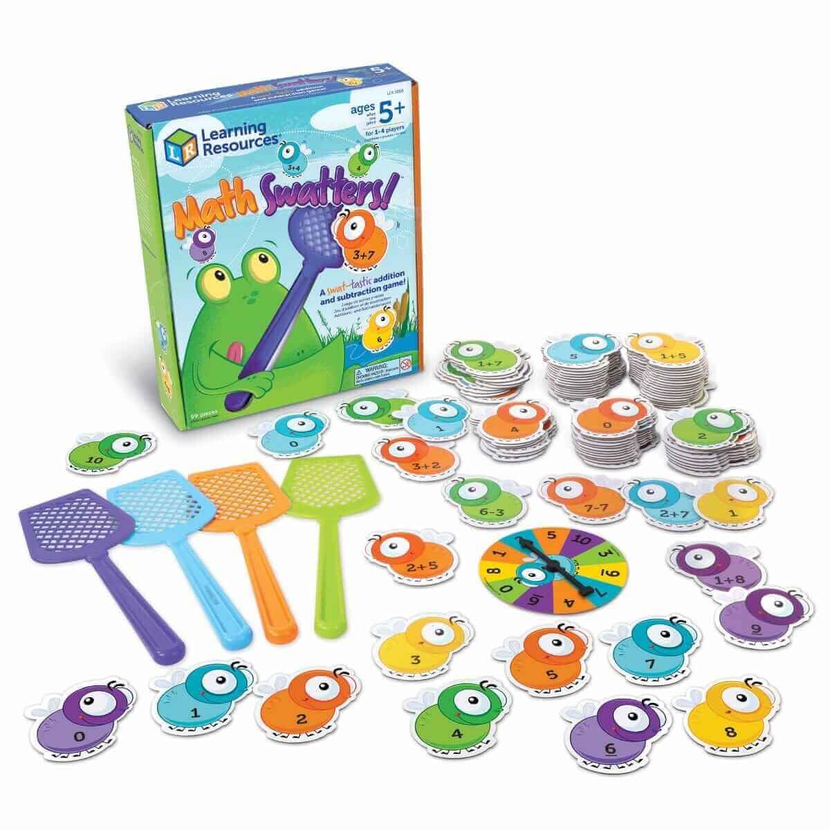 Photo 1 of Learning Resources Mathswatters Addition & Subtraction Game - Math Games, Numbers Flash Cards, Classroom And Preschool Must Haves, Montessori, Fine Motor Skills Manipulatives, Kindergarten