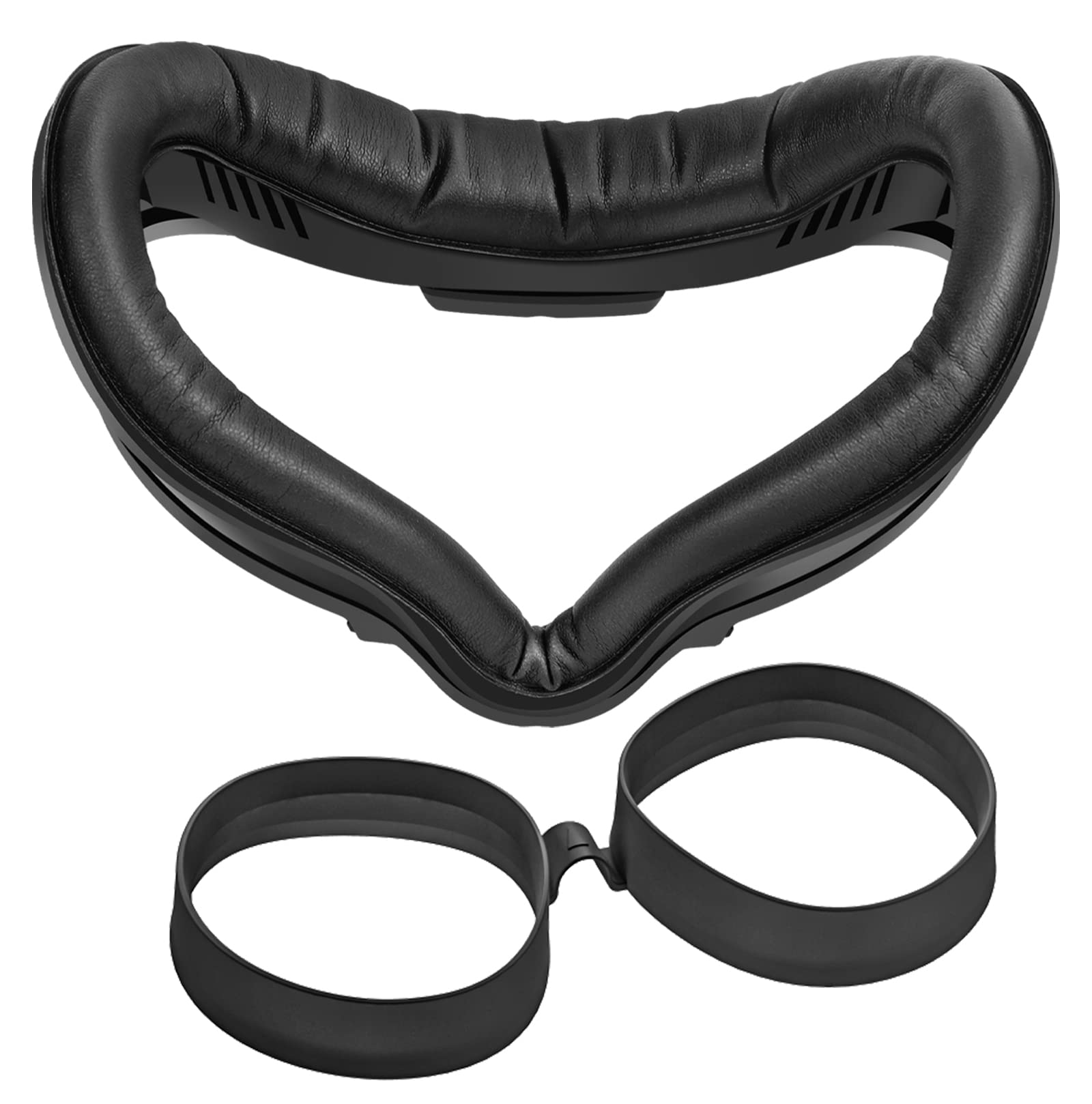 SUPERUS Face Cover Pad & Glasses Spacer Compatible with Oculus/Meta Quest 2 Accessories, Enhanced Comfort, and Prevent Your Glasses from Scratching VR Lenses (Black)