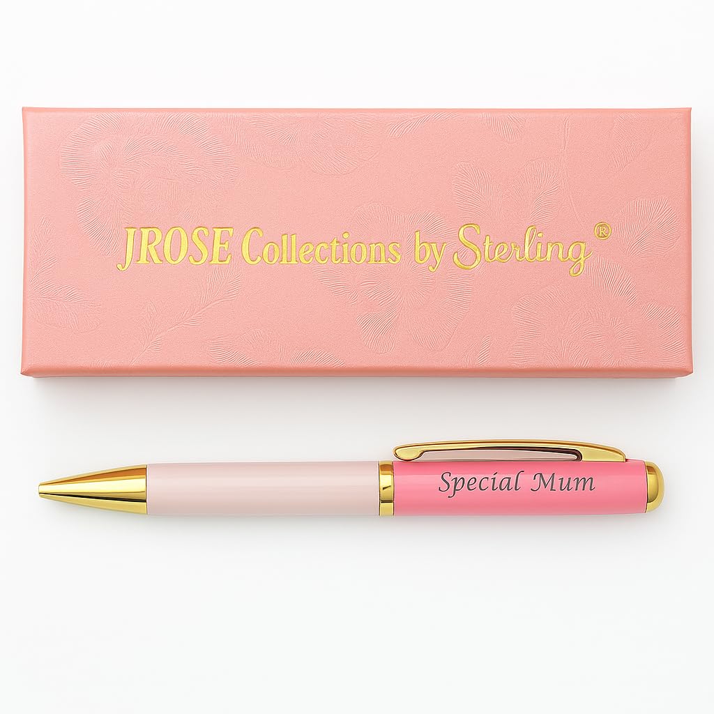 Special Mum Personalised JRose Ladies Pen in Elegant Gift Box: Perfect Gift Idea for Mum's Birthday or Mothers Day, Unique and Unusual Gifts for Women, Black Ink Ball point Pen