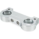 T-Bar Riser Adapter Speedometer Gauge Mount Bracket Relocation Kit | For Harley-Davidson Sportster XL883 XL1200 Dyna FXD Fits 1 1/4" Handlebar Clamp