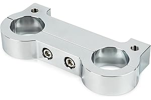 OUTOPAKKLE T-Bar Riser Adapter Speedometer Gauge Mount Bracket Relocation Kit Fits 1 1/4" Handlebar Clamp for Harley-Davidson Sportster XL883 XL1200 Dyna FXD