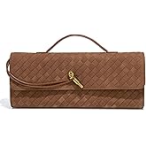 Upbull Trendy Woven Evening Clutch Purses Women Underarm Shoulder Handbag Cute Satchels Crossbody Purse PU Leather Wallet