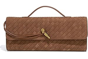 Upbull Trendy Woven Evening Clutch Purses Women Underarm Shoulder Handbag Cute Satchels Crossbody Purse PU Leather Wallet