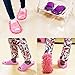 Microfiber Slippers Women's House Slippers Floor Cleaning Mop Floor Dust Cleaning Tool Ladies Slippers (Pink)