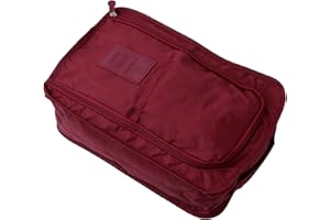 Foldable Shoe Bag Travel Nylon Thick Shoe Bag Portable Luggage Accessories,Red Wine Professional Process