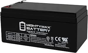 Mighty Max 12V 3AH SLA Replacement Battery For Casil CA1233 - ML3-12 Sealed Lead Acid Battery