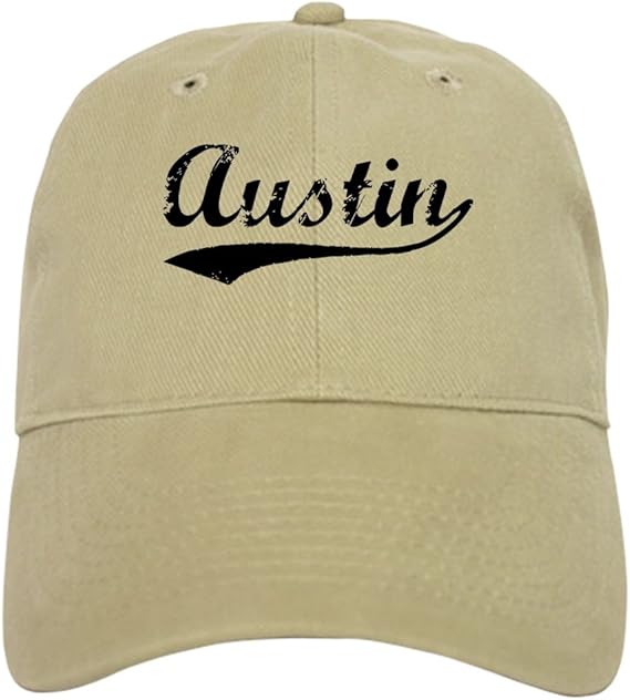 CafePress Vintage Austin (Black) Baseball Cap with