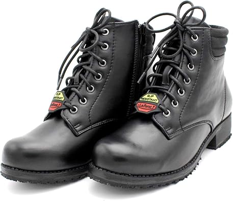 women's slip resistant combat boots