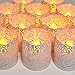 Votive Candle Holders - Flameless Tea Light Votive Wraps - 48 White Colored Laser Cut Decorative Wraps Flickering LED Battery Tealight Candles (not Included) - Frux Home and Yard