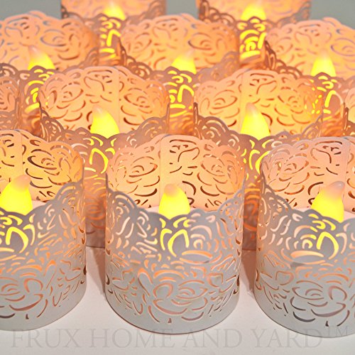 Votive Candle Holders Flameless Tea Light Votive Wraps 48 White