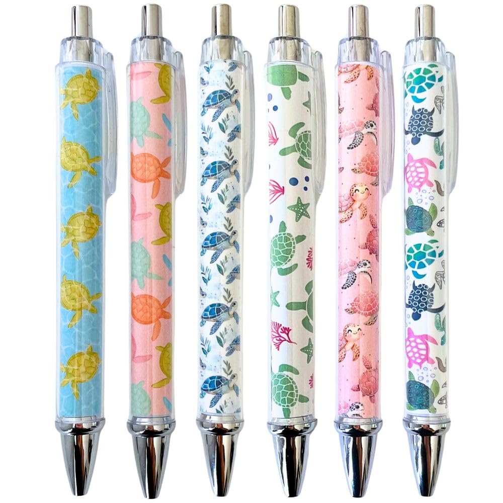 Photo 1 of YJ PREMIUMS 6PC Turtle Pens Cute Turtles Turtled Turtlely Writing Ink Ballpoint Pen School Office Supplies Stocking Hawaiian Ocean Sea Animals for Teacher Coworkers Lovers Women Staff Employee GiftsLPNPMEQ0963904
