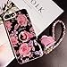 iPhone 8 Plus Case,iPhone 7 Plus Glitter Case,ikasus Bling Rhinestone Diamond Glitter Sparkle Ring Kickstand Roses Pendant Soft Silicone TPU Bumper Protective Cover Case for iPhone 8 Plus / 7 Plus, 1