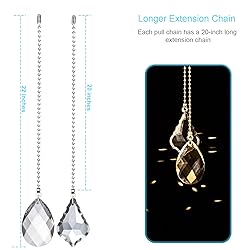 2PCS Ceiling Fan Pull Chains, Premium Fan Pull