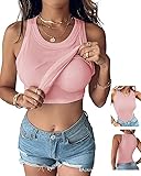 CHICME Tank Tops with Built in Bras Athletic Tank