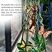 Five-of-Five 2 Pack Macrame Plant Hanger with Ring and Butterfly for Indoor Outdoor Plant Decoration, 4 Legs Flower Pot Plant Holder, 41.3 Inches Green