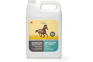 Camelina Oil for Horses, 4L by Olimega Farm | High in Omega-3 & Vitamin E | Support for Healthy Joints, Coat & Skin | Pure & 