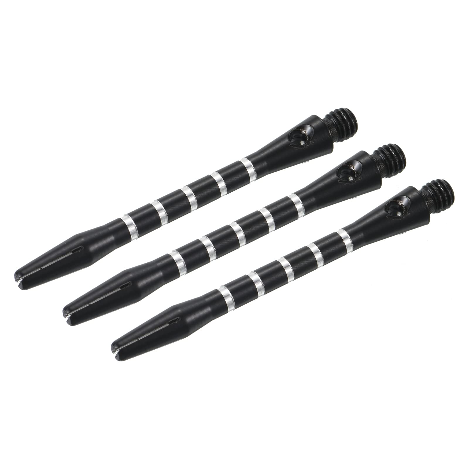 PATIKIL 48mm Dart Shafts, Medium 2BA Thread Aluminum Dart Stems Dart Accessories for Steel Tip - 3 Pack (Black)