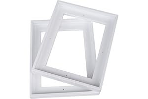 YIVIVEN 2 Pack Floater Frame for Canvas Painting Assembled, 7/8" deep Canvas Floater Frame, Canvas Floating Frame, Canvas Art Frame (12"x12", White)