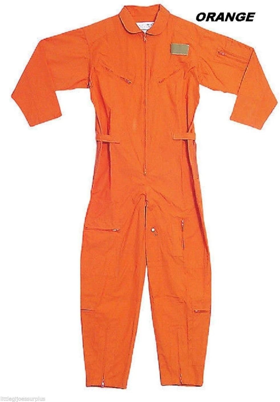 Orange Military Style Flight Suit Air Force Style Fighter Flight Coveralls