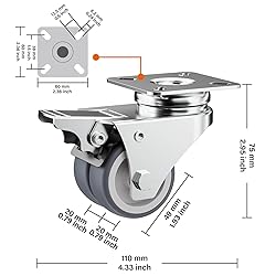 ASHGOOB Caster Wheels, 2inch Casters Set of 48
