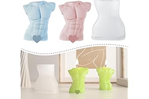 Resin Go DIY Candle Mold Silicone Shapes Body, Human Resin Epoxy Mold, Muscle Men Moldes De Silicona para Velas, Male Figure Torso Soap Mould for Aromatherapy Plaster, Home Decor