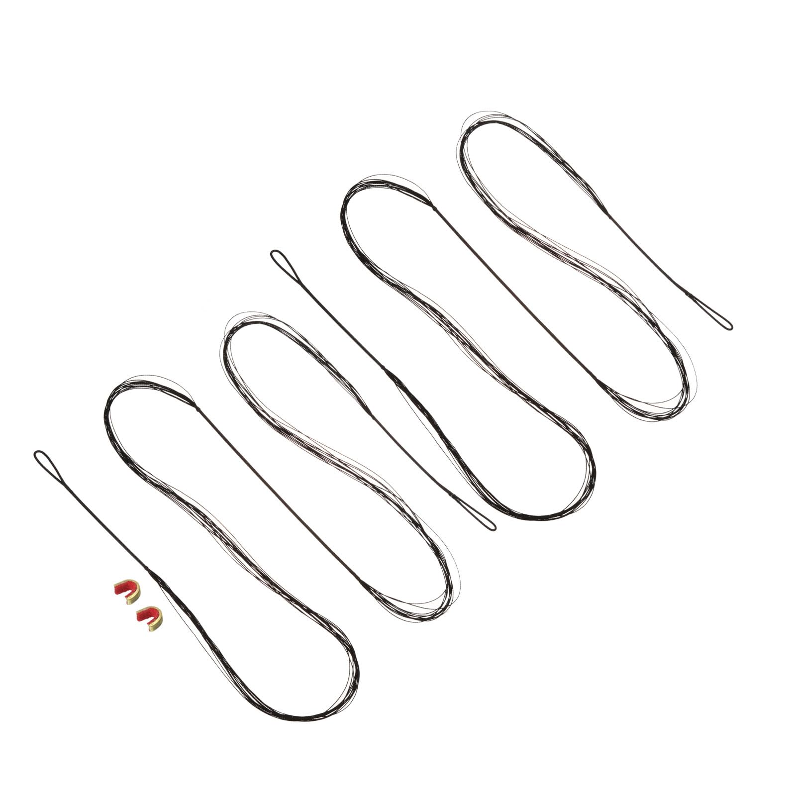 PATIKIL Bow String Replacement,12 Strands Recurve Bowstring with Nock Point for AMO 72" Traditional Bow, Black