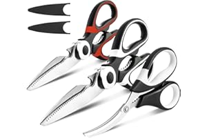 JLJLCIO Kitchen Shears, 3-Pack Heavy Duty Kitchen Scissors, Dishwasher Safe Meat Scissors, Stainless Steel Kitchen Scissors General Use for Chicken, Poultry, Fish, Meat, Food, Multipurpose Sharp Scissors